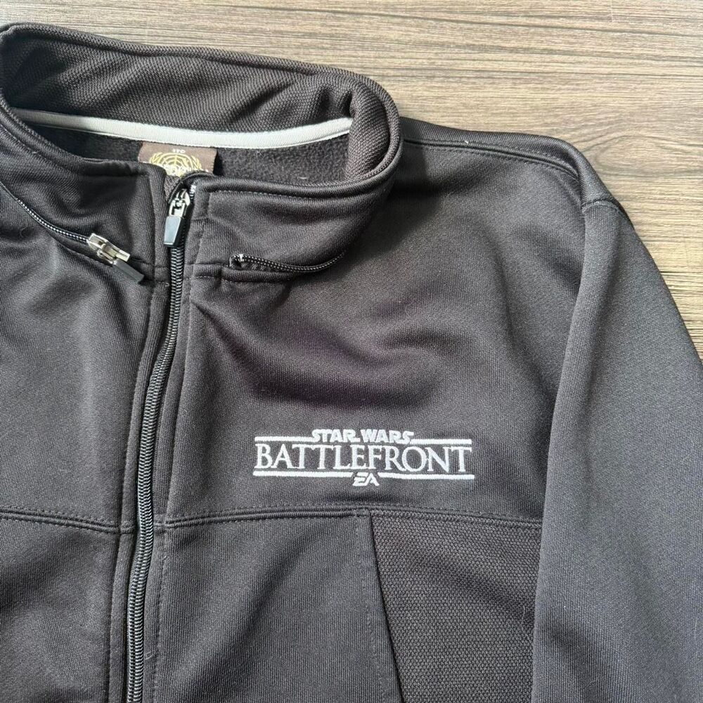EA sports Star Wars Battlefront black zip up jacket video Game promo Size Medium